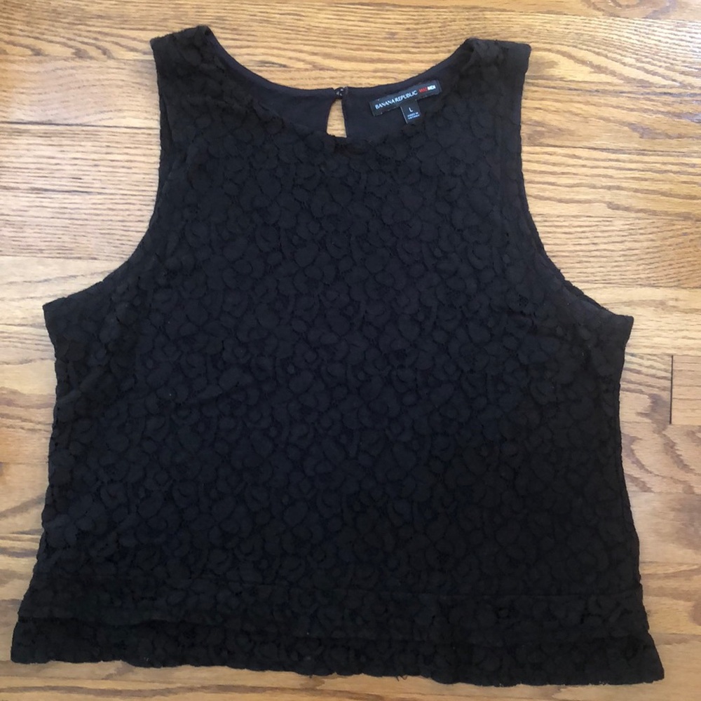 Lacey Black Sleeveless Top